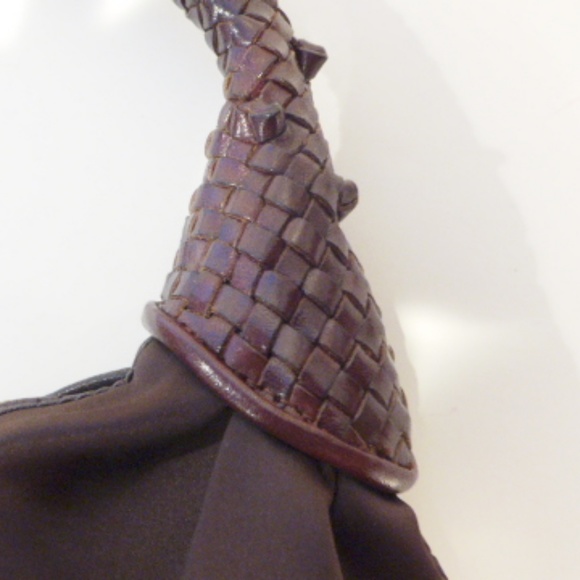 FENDI Brown Satin Leather Nappa Spy Handbag Hobo - Picture 4 of 9